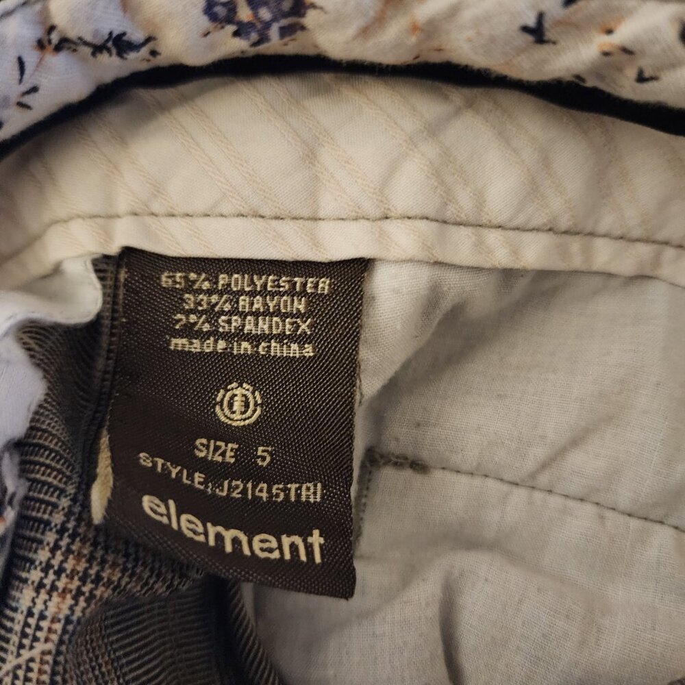 Element Plaid Walking Shorts Women’s Size 5 Brown Tan Bermuda Mid Rise - Picture 9 of 10